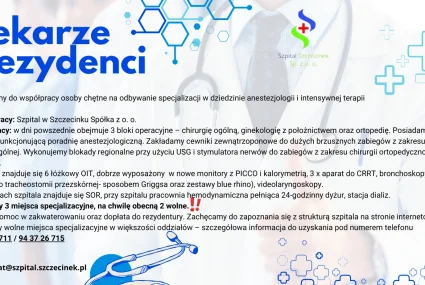 Lekarze rezydenci ! Zapraszamy !